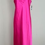 Lucky Brand NWT  Pink Satin‎ Slip Midi DressDress Size Med Photo 0