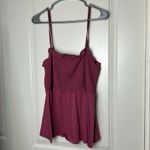 Grace Karin  Smocked Peplum Top Mauve Dark Pink Photo 8