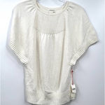 Anthropologie  Polyamide Pullover Sweater Knit White Butterfly Sleeve‎ XS New Photo 0