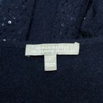 Neiman Marcus  Navy Sequin 100% Cashmere Blouse Elegant Mother of the Bride L Photo 4