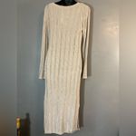 H&M Divided Cream Ladder Stitch Knit Maxi Dress NWT Photo 4