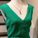 Kate Spade Jade Green Tea Length Cap Sleeves Empire Crossover Top Dress Sz 4 Photo 8