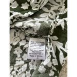 Fun2Fun  Green White Floral Maley Pleated V-Neck 3/4 Sleeve Blouse Size XS Photo 4