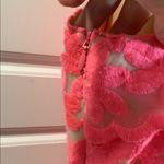 Adelyn Rae  Mila Lace Halter Mini Dress Hot Pink Coral neon medium Photo 9