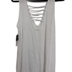 SALT + COVE Knit Plunge Strappy Swim Beach Coverup Dress White NWT Womens XL Photo 0