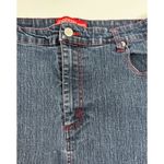 Goddess Trends Womens Maxi Denim Pencil Skirt Red Stitching Size 14 Western Blue Photo 7