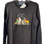 Karen Scott  PS Black Holiday Dogs  PrinT g Sleeve Tee PS Cotton Blend Photo 0