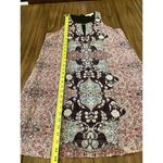 Lavender Brown  Sonna Sleeveless Silk key hole paisley Printed shift mini Dress S Photo 8