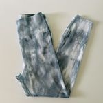 CARBON38 French Navy White Tie Dye Ribbed 7/8 Leggings Photo 2