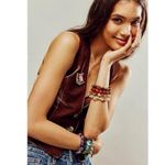 Free People Ariana Ost Crystal Stone Chunky Bracelet Tigers Eye Western Bohemian Photo 10