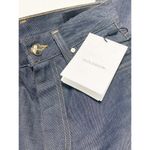 Goldsign The Curved Dark Wash Crop High Waisted Rise Tapered Jeans Serra Size 24 Blue Photo 4