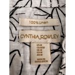 Cynthia Rowley  WhtBlk Long Sleeves Floral Print Collared Chest Pocket Buttonup M Photo 3