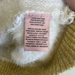 Juicy Couture  cream & gold fuzzy sweater Super Soft Crop Top Size XL EUC‎ 0022 Photo 7