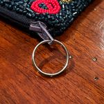 Tiana NY Crown Queen of Hearts Navy Blue Beaded Coin Purse Pouch Red Photo 5