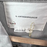 Anthropologie  | Light Sage Green Jacket Linen Floral Piped Trucker Jacket | XL Photo 8