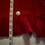 Roaman’s Red Knit Military Style Sweater Jacket Women’s 14/16 Zip Front Holiday Size L Photo 7