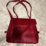 Via Borgospesso Milano Structured Leather Tote‎ in Crimson Red Photo 0