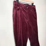Good American Good Skate Velvet Velour High Rise Wide Leg Pants Red Size 30 Photo 3