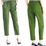 J.Crew  Linen Blend Drawstring Pants Size 14 Ankle Pants Green Casual Resort Photo 8