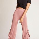 BB Dakota ๐๐ Wide Leg Modal Ruffle Pants Blush Photo 0