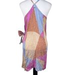 O'Neill NWT O’Neill Marlo Multicolor Patchwork Wrap Tank Viscose Dress Large Photo 12