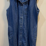 Baccini Denim A Line Sailor Dress Grommets Blue Size 20W Lightweight Photo 0