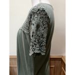 Jolt  Pullover Top ~ Crochet Top & Sleeves ~ Size Medium ~ Light Green Photo 2