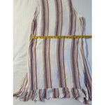 Rails  Madison Ruffle Tie Wrap Mini Dress Jewel Stripe Metallic Size Large Photo 5