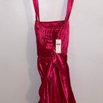 Anthropologie NWT $190 x Maeve Pink Bow-Tie Satin w/ Pockets Mini Dress 10 Photo 10