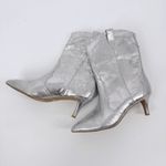 DV Dolce Vita Andres Silver Western Heeled Ankle Boots Size‎ 10 Black Photo 3