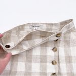 Madewell NEW  Linen Blend Tulip Hem Mini Skirt Undyed NE700 Check Print Size 00 Photo 6