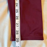 Tangerine  Womens Med Brick Red High Waist Tummy Control Rib Trim Active Legging Photo 9