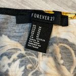 Forever 21  Gold Yellow Black Paisley Short Sleeve Peplum Top- Size Medium Photo 2