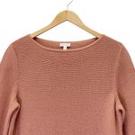 Garnet Hill 100% Baby Alpaca Sweater Scallop Trim Clay Size Medium Peruvian Wool Photo 3