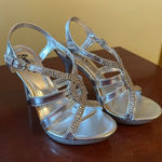 Sweetie’s Prom/Pageant Rhinestone Heels. Size 6.5. Silver Photo 0