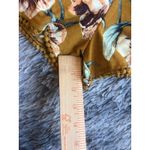 Xhilaration Xhileration FLORAL ROMPER Size Small Mustard Yellow LACE UP FRONT Short Sleeve Photo 7