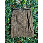 W By Worth  Stunning Brown Snakeskin Zip-up Pencil Skirt Sz 2 Photo 5