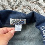 Vintage Pretty Bleu Denim Embroidered Studded Jacket Blue Large Photo 4