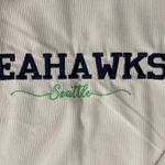Women’s Cut Seattle Seahawks Crewneck White Size M Photo 1