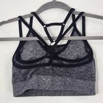 Gymshark  Gray Sports Bra Size Small Gym Shark Gray and Black Sports Bra Photo 3