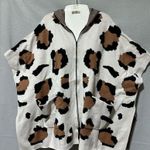 Carmen Marc Valvo  hooded leopard print pullover cardigan Medium New with tags Photo 0
