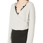 Free People (NWT) Low V Neck Gray Sweater Photo 1