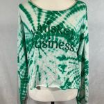 Grayson Threads Green and white tie dye “Whiskey Business” long sleeve knit top size medium Photo 0