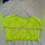 Women’s Fluorescent Green Mesh Oversized Tee. Flowy. Summer. Bright. Photo 5