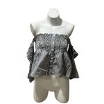 Faithfull the Brand Women's Off-Shoulder Striped Crop Top Size M Photo 2