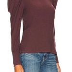 Nation Ltd  Romy Long Puff Sleeve in Garnet Burgundy Dark Romantic Small Photo 0