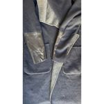 BCBGMAXAZRIA Wool Blend Open Front Coat with Leather Sleeve Detail Size S Photo 7