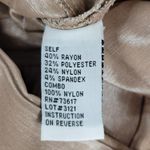 KM Collections by Milla Bell Womens Dress Size S Tan Satin Lace Trim Cocktail Photo 5