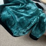 Christian Dior  Boutique Fourrure Emerald Green Black Trimmed Faux Fur Photo 10