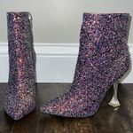 Nine West NEW Tonight Purple Glitter Heeled Ankle Boot Photo 1
